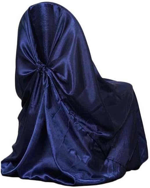 Miniatura 7 de Efavormart - Juego de 1 funda universal para silla de boda, de satén, para fiestas, se adapta a la mayoría de las sillas, fácil de usar y lavar a