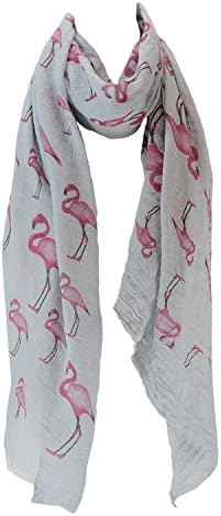 kukubird Flamingo Unicorn Print Frayed Cotton Scarf Shawl/Wrap/Pashmina Christmas Stocking Filler
