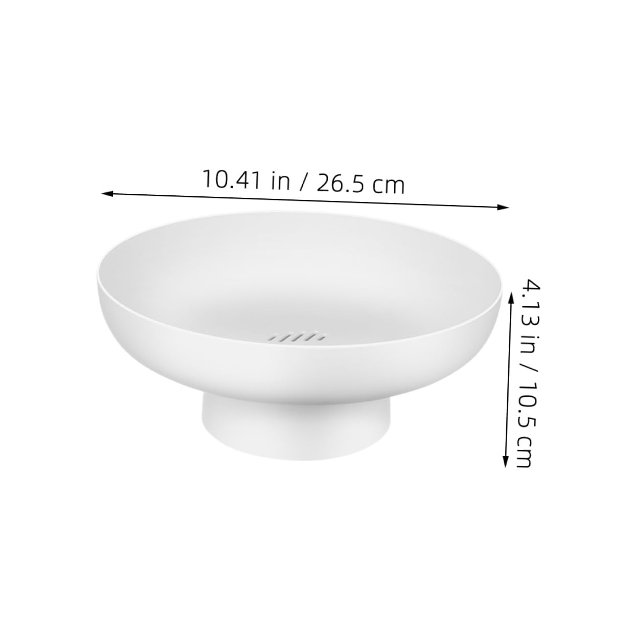 Set 2 Pezzi Fruttiera Rotonda Bianco in Pp, Portafrutta Multifunzionale Piedistallo, Contenitore Versatile per Dolci e Snack, per Famiglia e Centrotavola Moderno