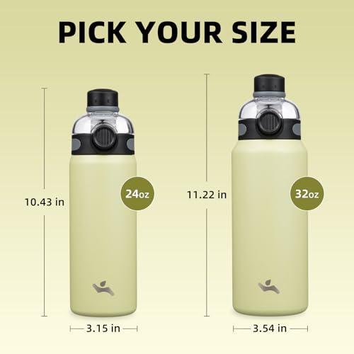 Image of Konokyo 32 oz Insulated Stainless Steel Water Bottle with Straw Lid