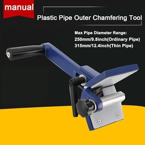 Pipe Chamfer Tool, Round Plastic Chamfering Device for Max Dia 315mm, Plumbing Tool, Internal and Outer Reamer Deburring Device