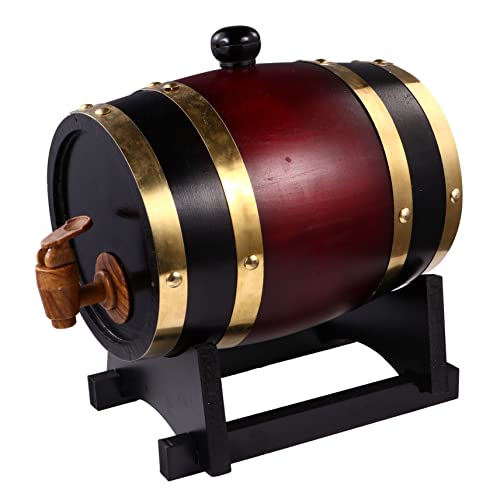 ABOOFAN 1 Juego De Piezas Barril De Vino De Madera Maciza Vino Retro Mini Contenedores Barricas De Envejecimiento Barril De Cerveza Barra De Pub Bodega Madera De Pino Whisky