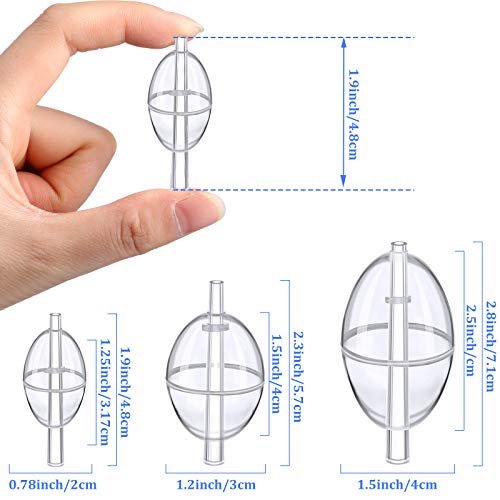 image for Sumind 20 Pieces Spin Float Fishing Bobbers Fishing Float Bend Slip Ca