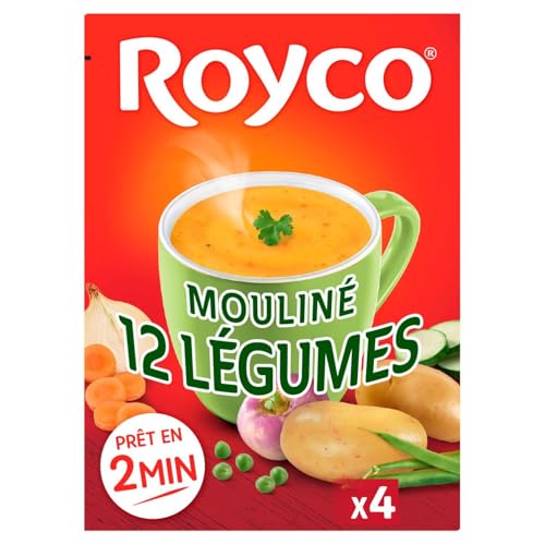 Soupe Mouliné 12 Légumes ROYCO format familial 4x800 mL onctueuse et prête en 2 minutes