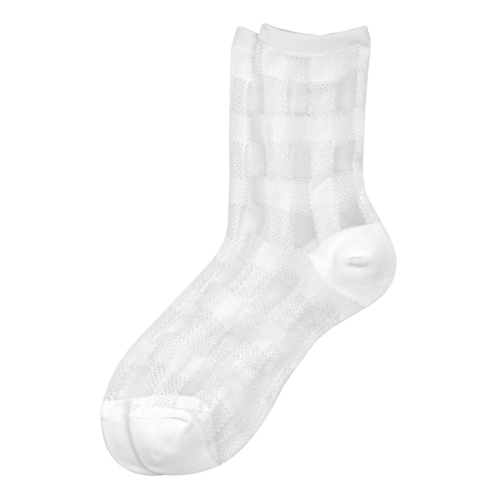 Joe Cool Unisex White Cotton Blend Socks Sheer Fresh Check In