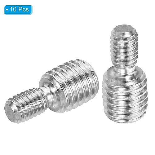 PATIKIL M6x10mm to M10x10mm Double End Threaded Stud Screw Bolt - Image 3