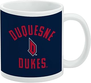 Duquesne University Dukes Logo Ceramic Coffee Mug, Novelty Gift Mugs for Coffee, Tea and Hot Drinks, 11oz, White