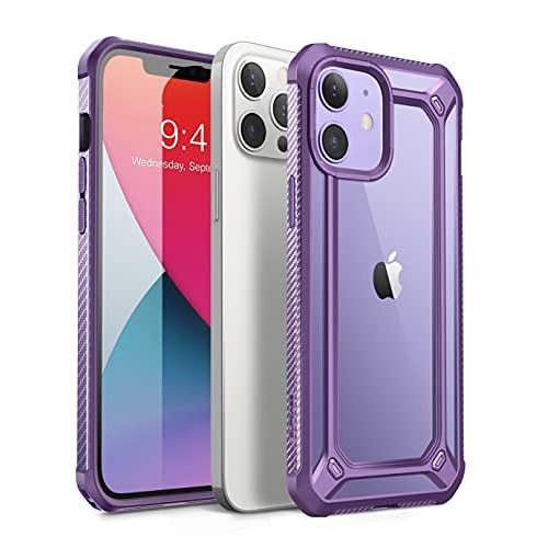 SupCase Unicorn Beetle EXO Series Case for iPhone 12 / iPhone 12 Pro (2020 Release) 6.1 Inch, Premium Hybrid Protective Clear Bumper Case (Black)