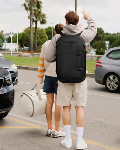 LOVEVOOK Sporttasche Herren mit Schuhfach, Reisetasche Groß 65L, Sportrucksack 52x45x28cm, Gym Tasche mit Tragegriff & Verstellbarem Schultergurt, Duffel Gym Bag, Handgepäck Tasche, Weekender Herren