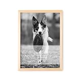 DEL MÀ Unique & Personal Andenken an verstorbenen Hund Bild im Stil einer Gedenktafel zur Erinnerung & Trauer personalisiert mit Foto Geschenk für Hundebesitzer mit Bilderrahmen Din A4 (Hochformat)