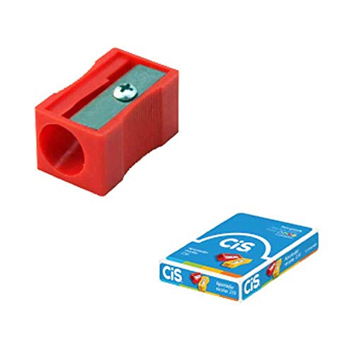 Apontador Escolar Jumbo 230, CIS, 19.9400, Pote com 12 unidades sortidas