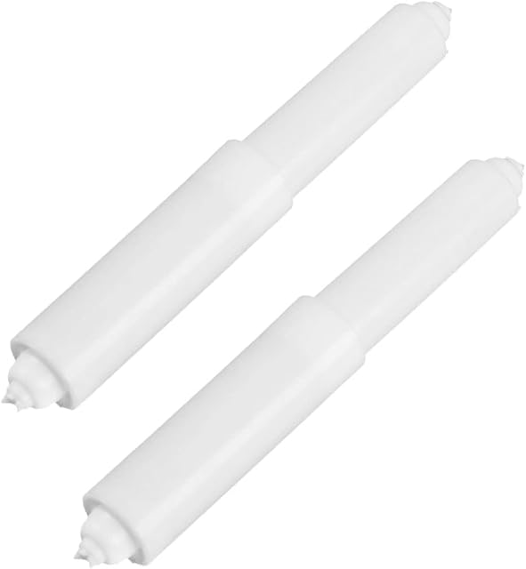 Jagowa 2 Pcs Toilet Paper Holder Rack Plastic White Toilet Paper Roll Stand Inserted Into The Bathroom Toilet To Replace The Roller Spring
