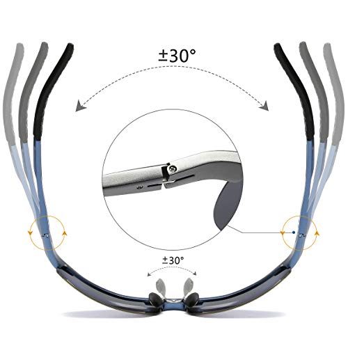 Image of Mens Sports Polarized Sunglasses Driving Metal Frame UV Protection Sunglasses For Men 8177