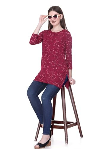 Image of Women Regular Fit Henley All Over Print T-Shirt (Combo of 2) | Small-5XL