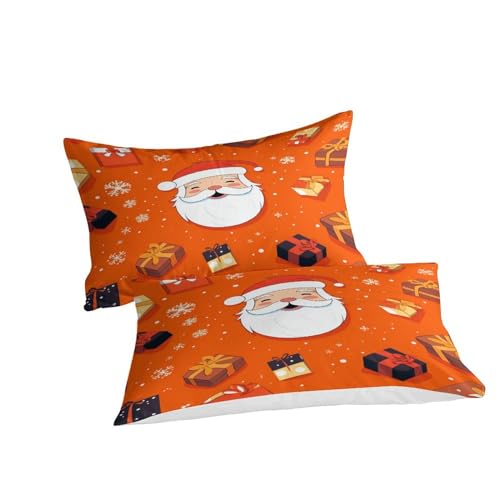 Funda nórdica de Papá Noel 3D sin arrugas con cremallera práctica para cama doble 6