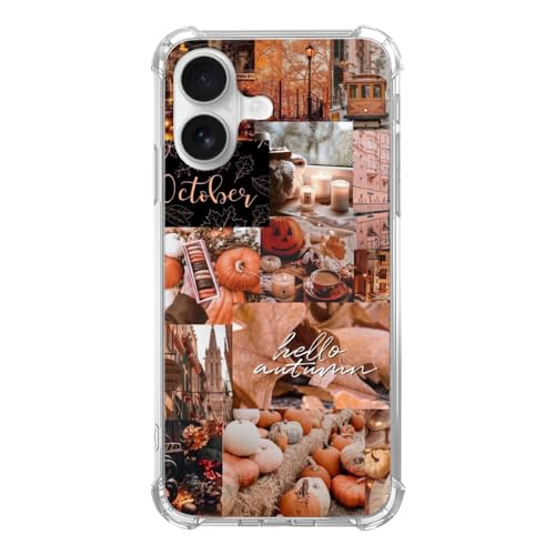 Coque iPhone 16 esthétique automne le cadeau d'Halloween mignon parfait