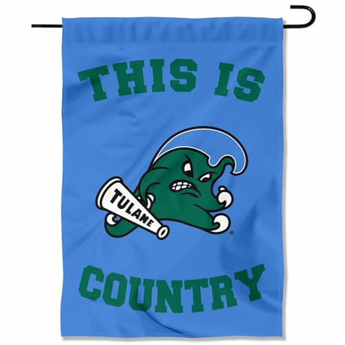 Tulane Green Wave This is Green Wave Country Garden Banner Flag