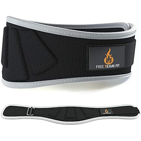 Fire Team Fit weight lifting belt men, lifting belt, weightlifting belt, weight lifting belt, weight lifting belt (Black/Grey, 27" - 32" Around Navel, X-Small) Cover