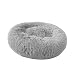 Aoresac Panier pour Chien, Lit Coussin Rond pour Chat, Canapé Donut Moelleux Confortable pour Toutes Tailles Les Chien Chat, Tissu Peluche (XS, Gris)