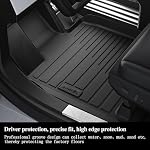 Floor Mats for Hyundai KONA 2024 2025 2026 Gas (Non Electric Model) & Trunk Mat,TPE All Weather Protection 1st & 2nd Row Car Floor Liners Front & Cargo Liners Accessories-Black