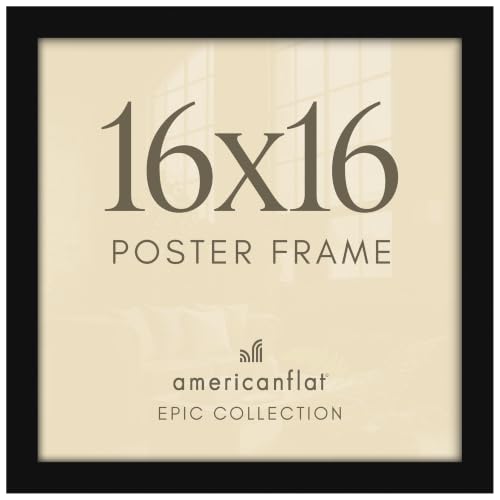 Image of Americanflat 16x16 Picture Frame - Engineered Wood - Black
