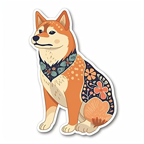Image of Yoonek Graphics Shiba Inu Dog Vinyl Decal Sticker for Car, Laptop, Tumbler, More. #001627