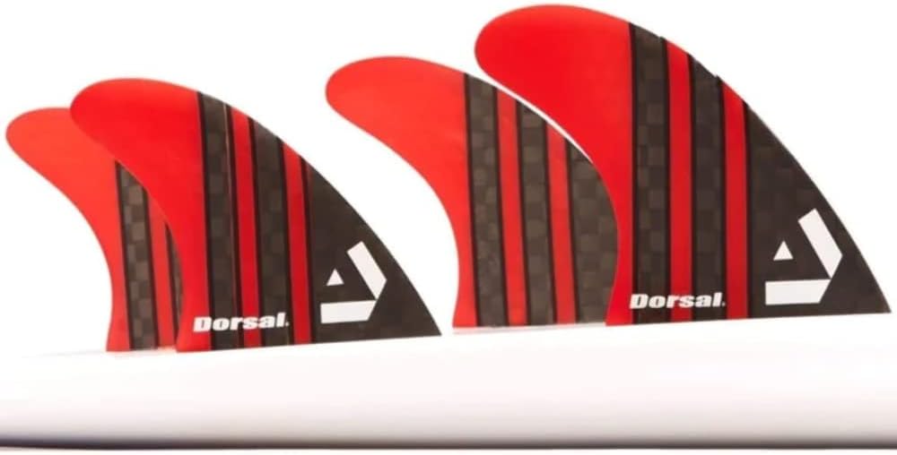Surfboard Fins Quad 4 Set FCS Compatible with Carbon Honeycomb Hexcore
