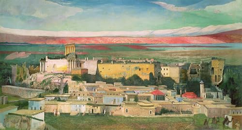 Impression d'art Art Tableau Baalbek Csontvary sur toile premium de 60x90cm