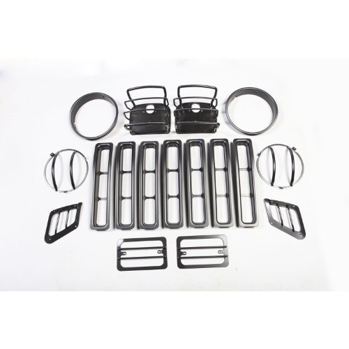 Rugged Ridge | Euro Guard Kit, Black, 17 Piece | 12495.03 | Fits 1997-2006 Jeep Wrangler TJ