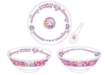 Amazon.co.jp: 紫宮るな ラーメンどんぶり れんげ 箸 セット ぶ