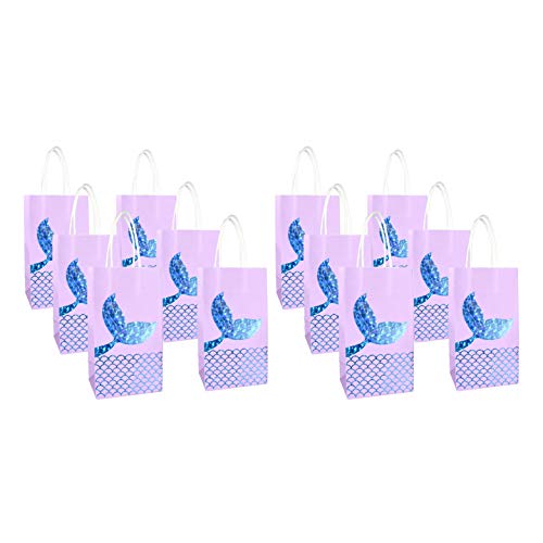 7 Colors Kids 12 Pack Mermaid Party Bags Mermaid Goodie Bags for Birthday Party Mermaid Gift Bags Mermaid Party Favor Bags Mermaid Party Supplies