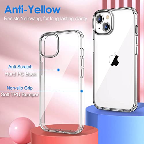 Amozo-Designed-for-iPhone-14-Cover-Ultra-Hybrid-Drop-and-Camera-Protection-Back-Cover-Case-for-iPhone-14-TPU-Polycarbonate-Crystal-Transparent