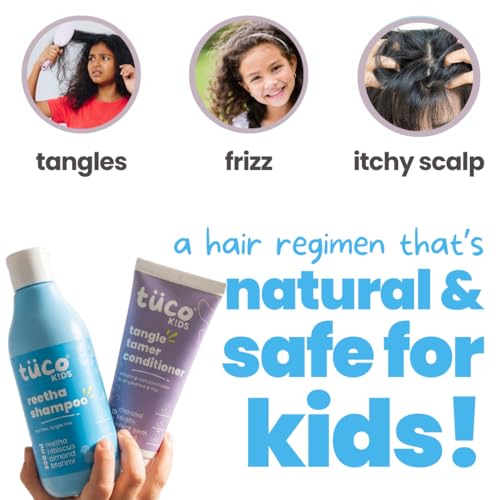 Image of Tuco Kids Shampoo & Conditioner | (2-15 Yrs) | Infused with Hibiscus, Amla, Jojoba Oil | Paraben & Sulphate free | 400ml each (combo pack)