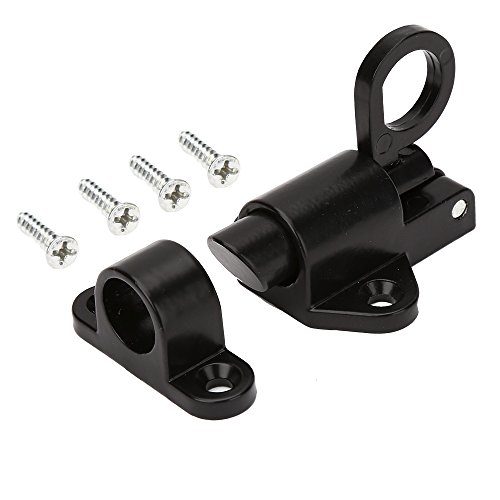 Szzijia Black Aluminum Alloy Security Automatic Window Gate Lock Spring Load Bolt Latch #TOP2