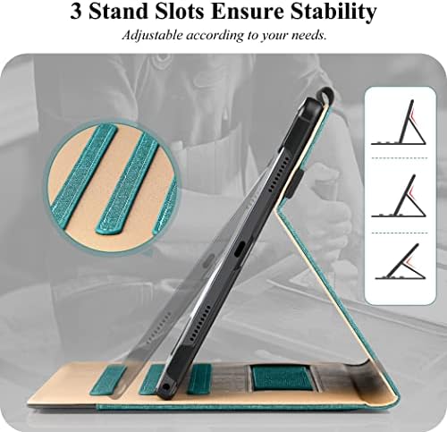 LUCMO Case for Samsung Galaxy Tab A8 10.5 Inch 2022/2021 Tablet (SM-X205N/ X200N), Premium Leather Folio Cover with Auto Sleep/Wake and Hand Strap for Samsung Tab A8, Blue