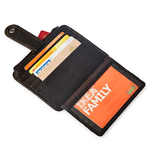 Men Front Pocket ID Vintage Style Genuine Leather Wallet For Women Men