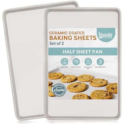 Non-Stick Ceramic Baking Sheet Set of 2 Cover