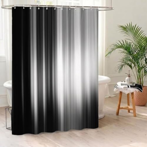 Rideau de douche anti-adhérence 140x200 avec ourlet lesté pour baignoire stable - 3