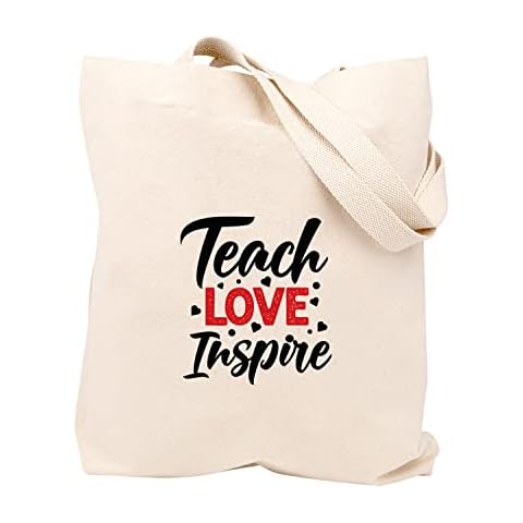 Andaz Press Teacher Appreciation Tote Bag Collection, Teach Love Inspire Cover