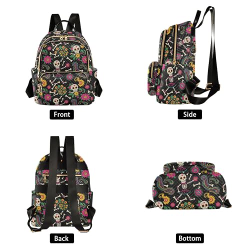 Mochila de calavera para mujer ideal para paseos y compras 2