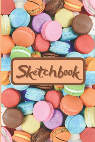 Sketchbook: Sweet Macaroon Sketchbook/Notebook, 120 Pages 6" x 9" with Blank Paper for Drawing, Doodling, Journaling, Painting, Sketching... Sketchbook for Girls, Teens and Adults image 2