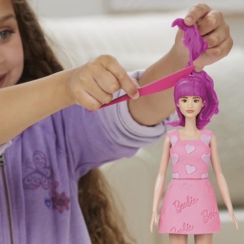 Play-Doh Barbie Cœurs et Coiffure, Coffret de pâte à Modeler