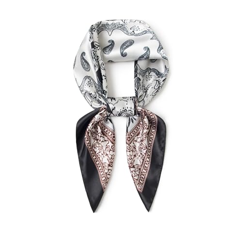 Image of 35 inch Men's Silk Cowboy Scarf - Oversized Western Bandana Neckwear, Large Square Scarf with Gift Packaging