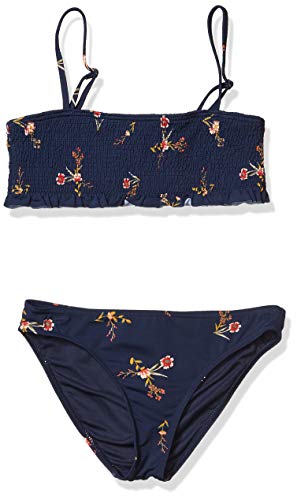 Roxy Girls' Big Wild Flowers Bandeau Swim Set, Lily pad in My Bag