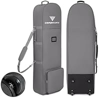 Golf-Reisetaschen mit Rollen, strapazierfähiges, abriebfestes 900D-Oxford-Material, leichte und tragbare Reisetasche für Golfschläger, ideal für Flugreisen (Grau, Schulter)