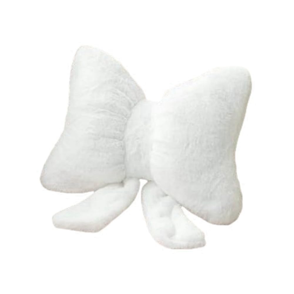 Osmond Bow Pillow Bow Shaped Throw Pillow,Soft Bowknot,Home Decorative Throw Car Backrest Cushion White