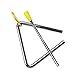 Triangle Set Hand Percussion Triangle Metal Easy Operation Pleasant Sound (4 Inch)