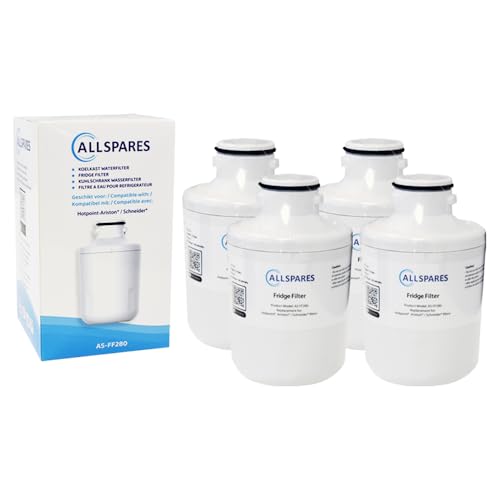 AllSpares Filtro de agua para frigoríficos americanos (lado a lado) para WPRO 482000091353 / C00300448 (4 unidades)