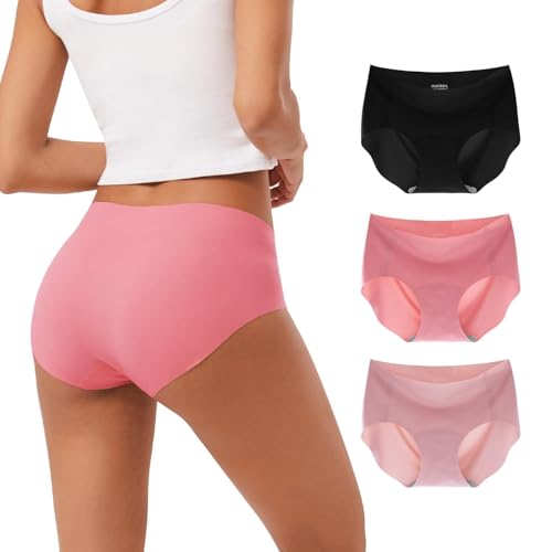 Image of INNERSY Women's Seamless No Show Hipster Panties Invisible Light Underwear 3-Pack