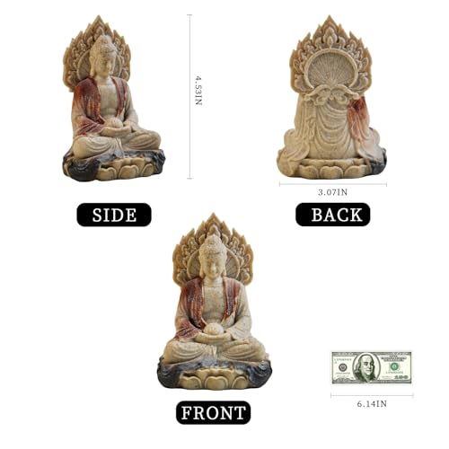Estatua de Buda Shakyamuni en Resina Pintada a Mano miniatura 3